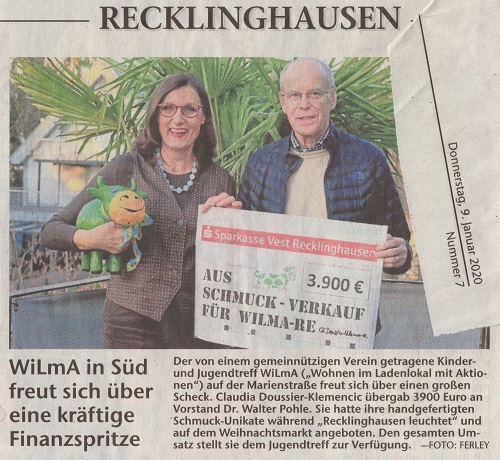 scheckübergabe schmuckstand artikel
